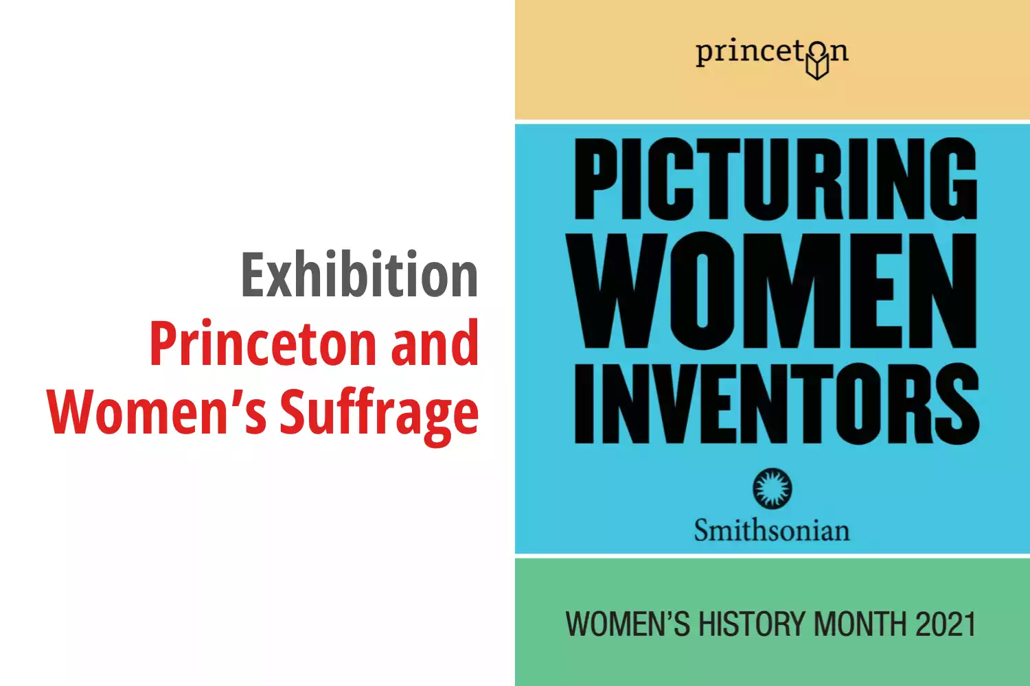 Graphic for the exhibition titled Princeton and Women’s Suffrage