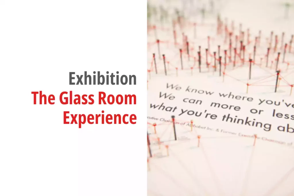 Graphic for the exhibition titled The Glass Room Experience