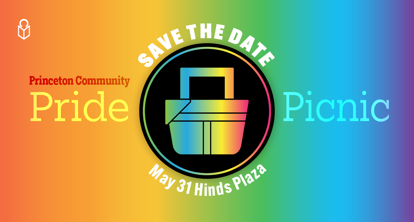 Colorful illustration that reads Pride Picnic Save the Date May 31 Hinds Plaza
