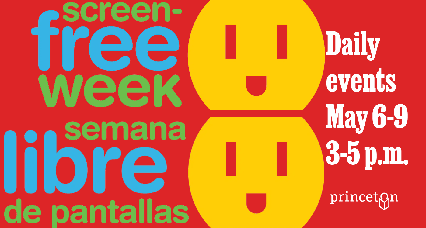 Graphic with Screen Free Week in English and Spanish