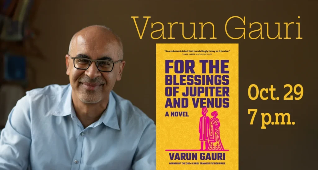 picture of Varun Gauri with book Oct. 29