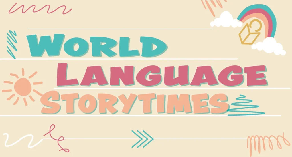 graphic for world language storytimes