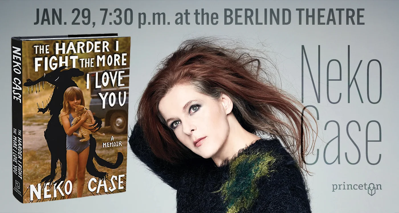 picture of Neko case with book appearing jan. 29 at the Berlind theatre