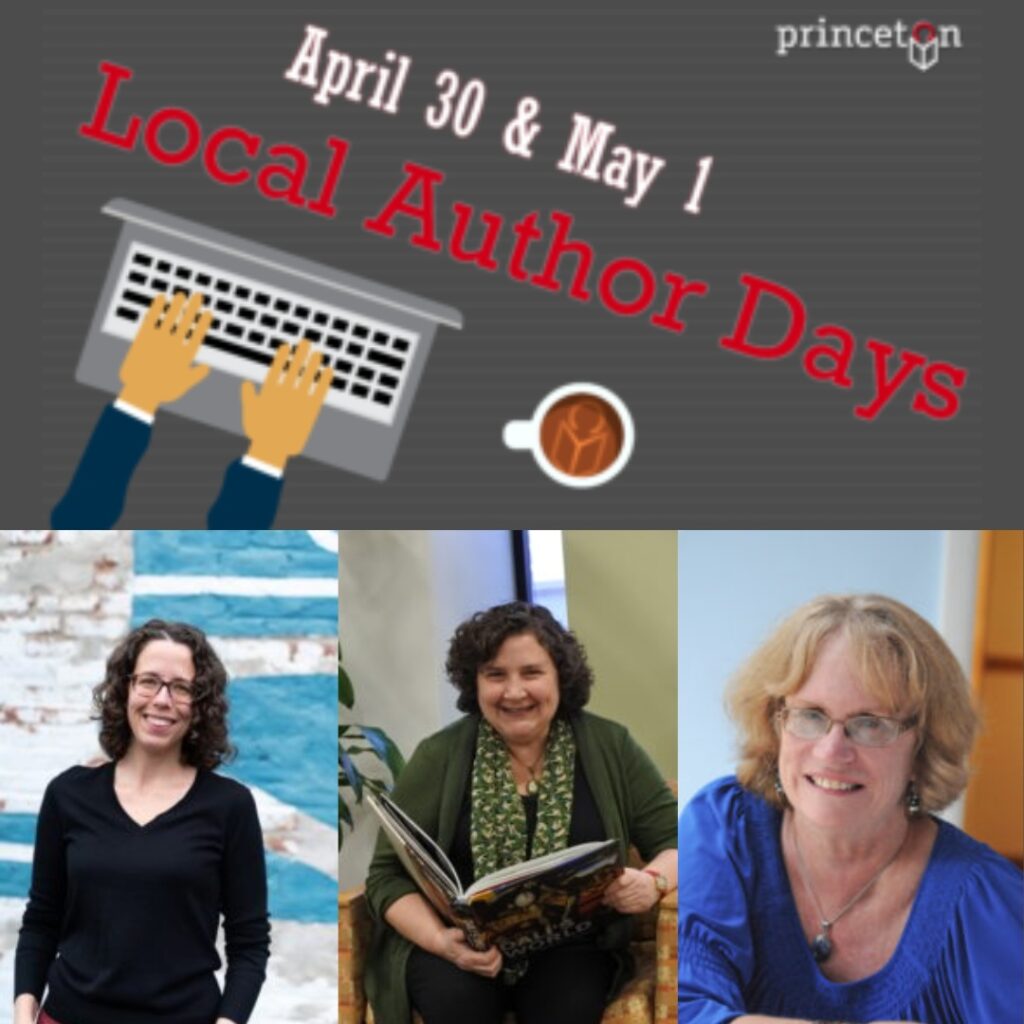 Logo for Local Author Day with headshots of the three program presenters