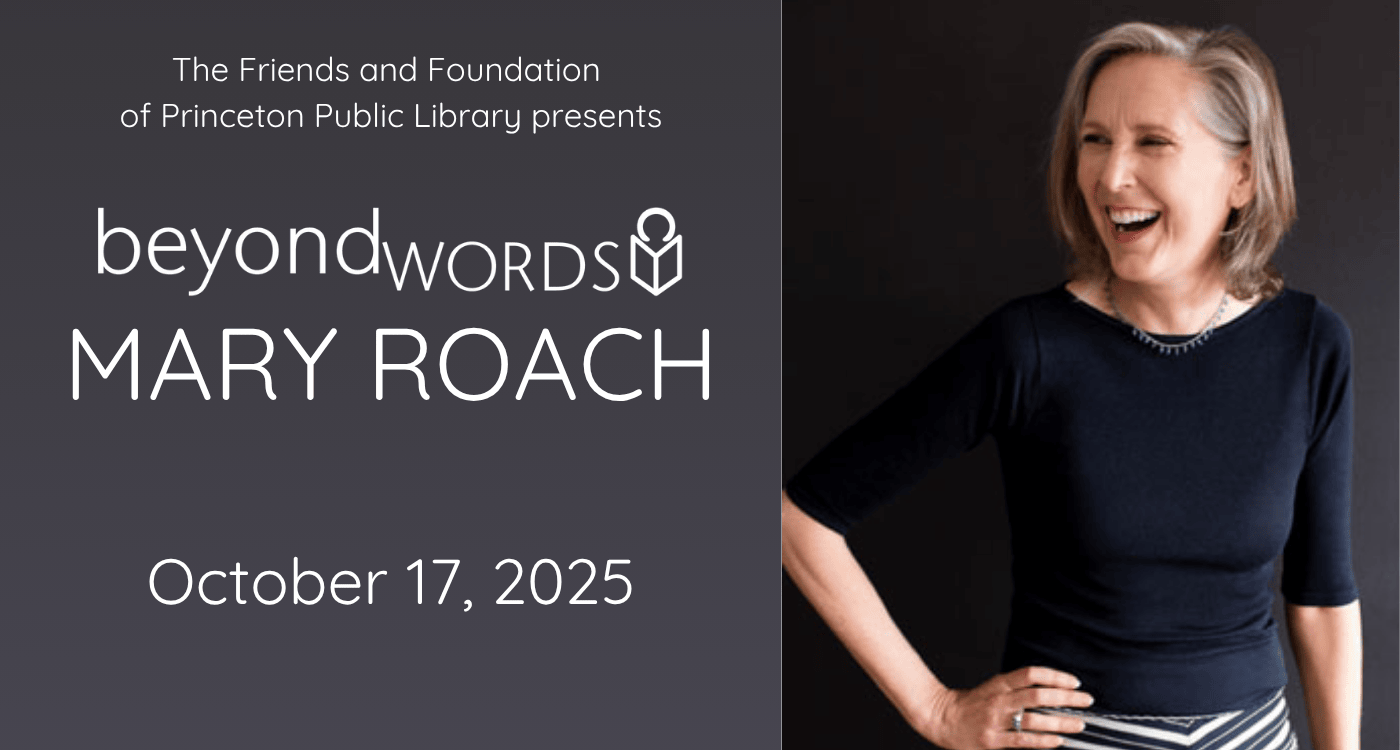 Graphic for the Beyond Words fundraising event with author Mary Roach.