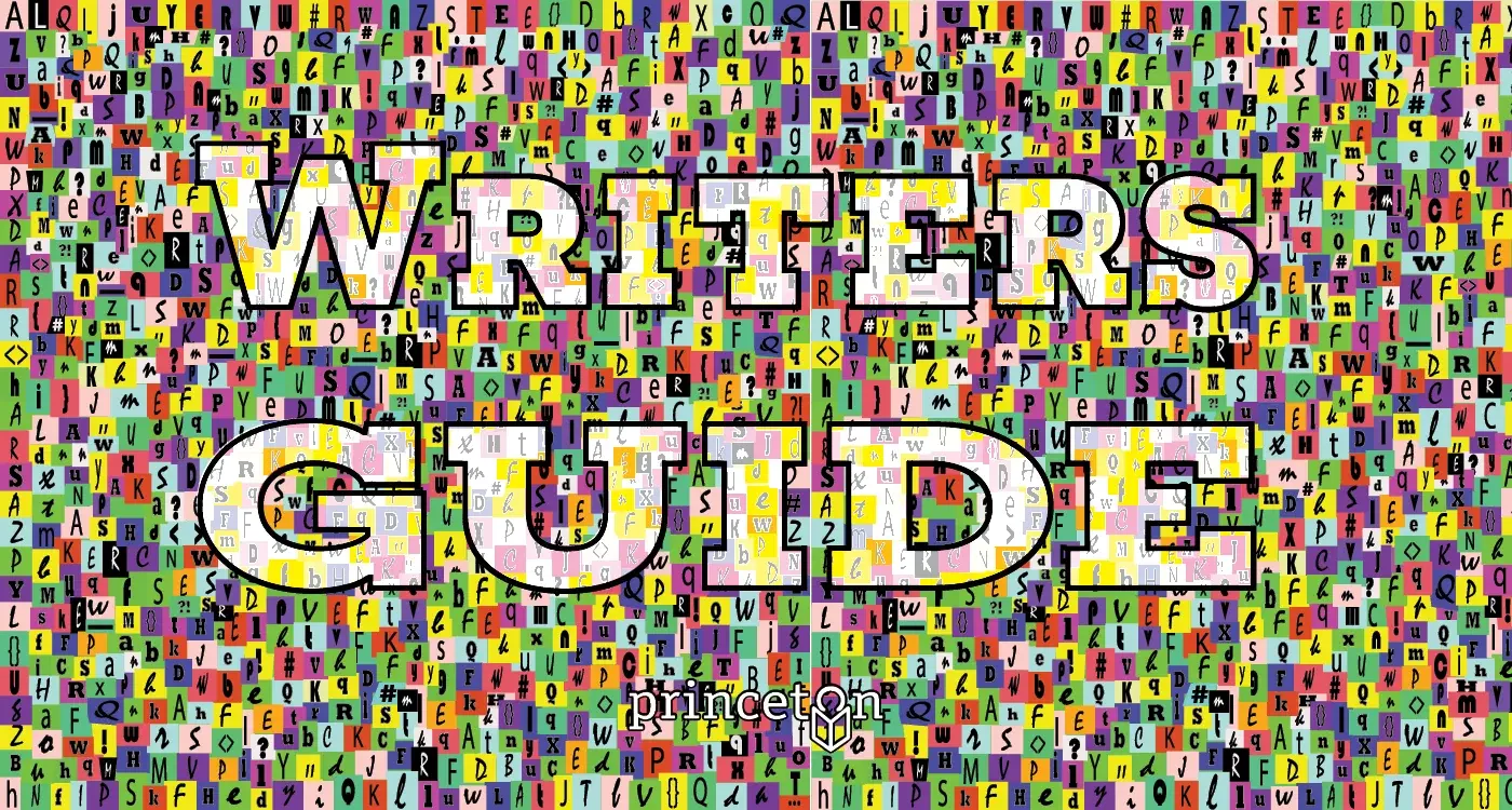 A graphic showing the library's reader logo and the text "Writers Guide"