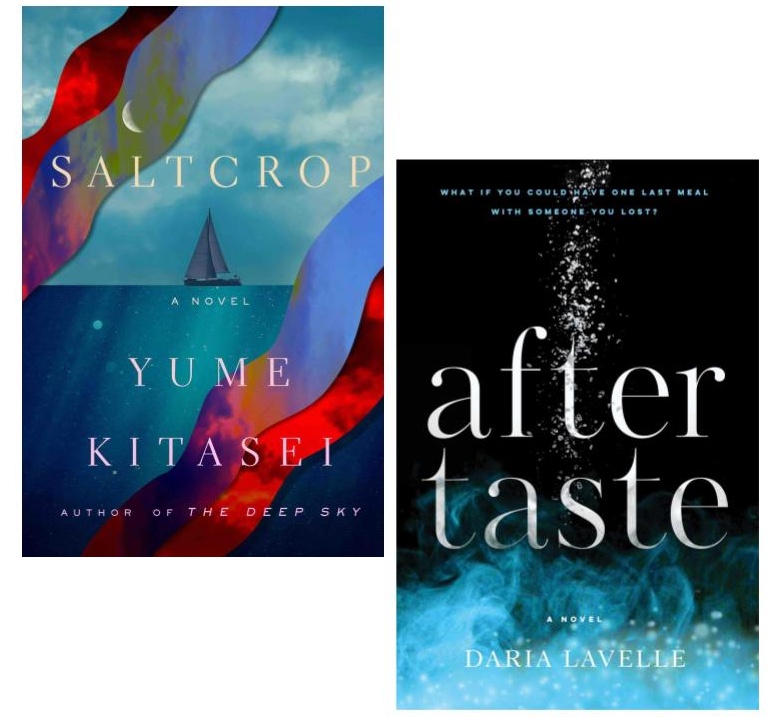 Book covers for Saltcrop by Yume Kitsaei and After Taste by Daria Lavelle