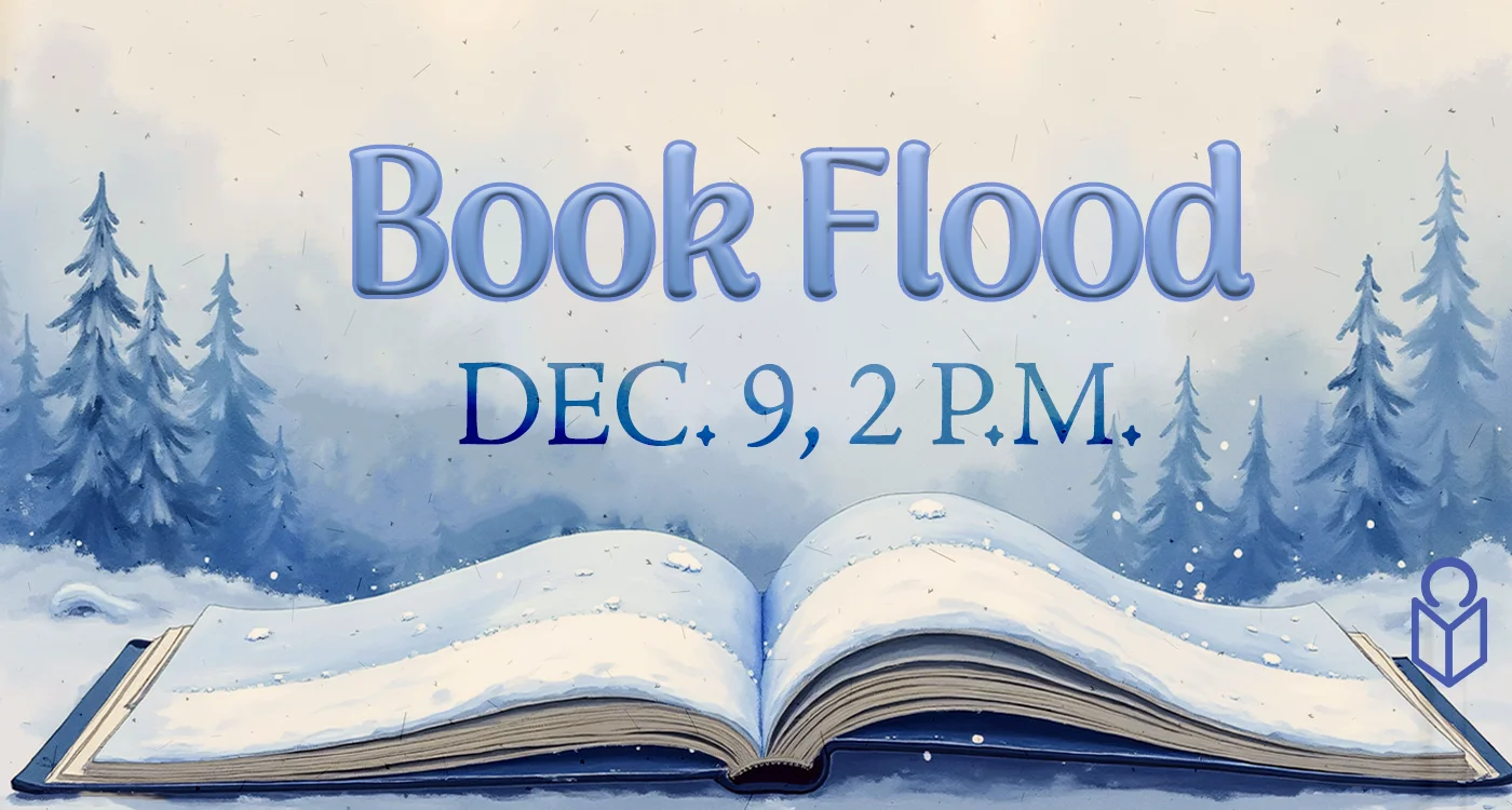 Graphic for event Book Flood on Dec. 9 at 2 p.m.