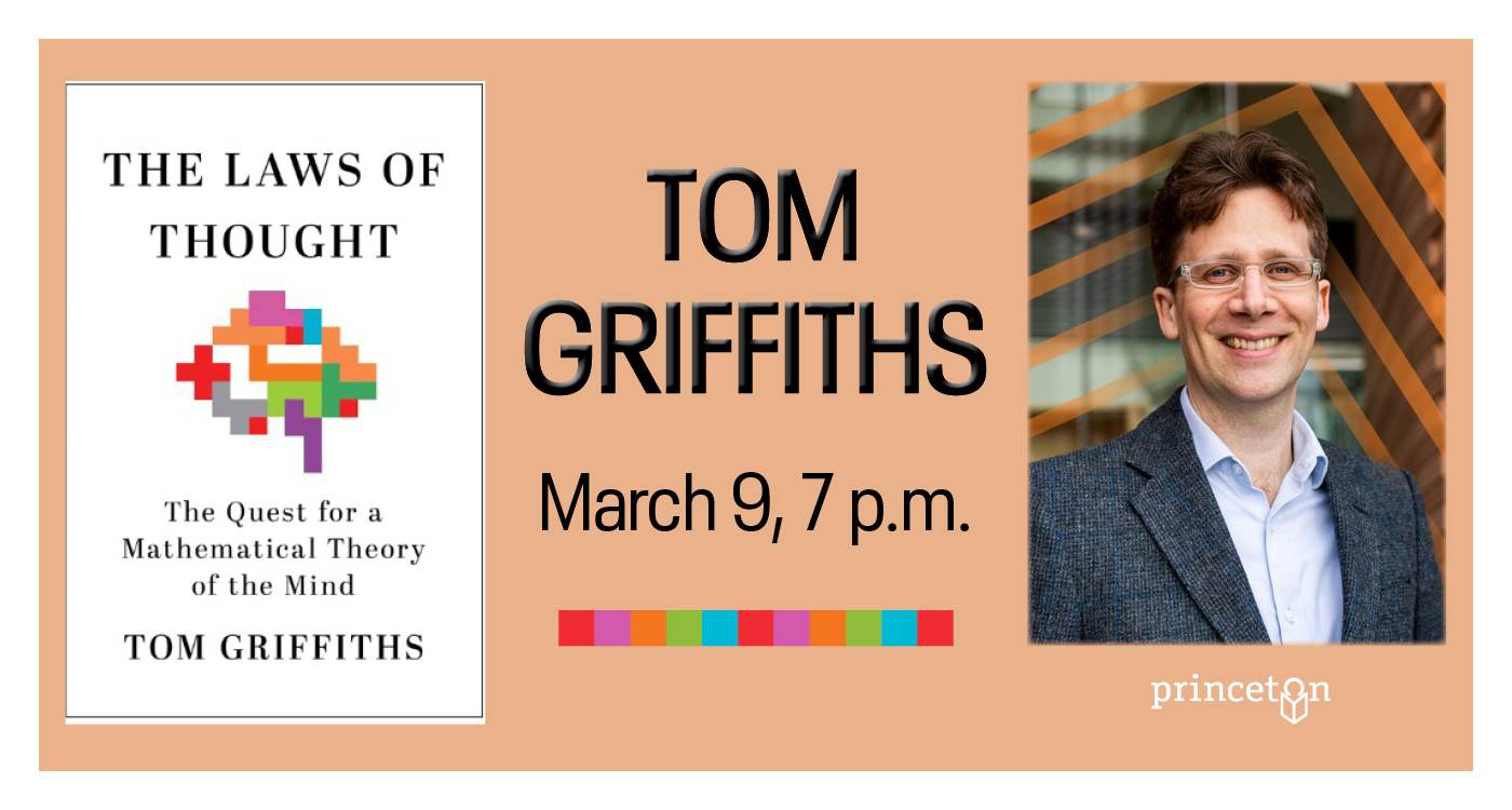 graphic for event with author Tom Griffiths for an event on March 9 at 7 p.m.