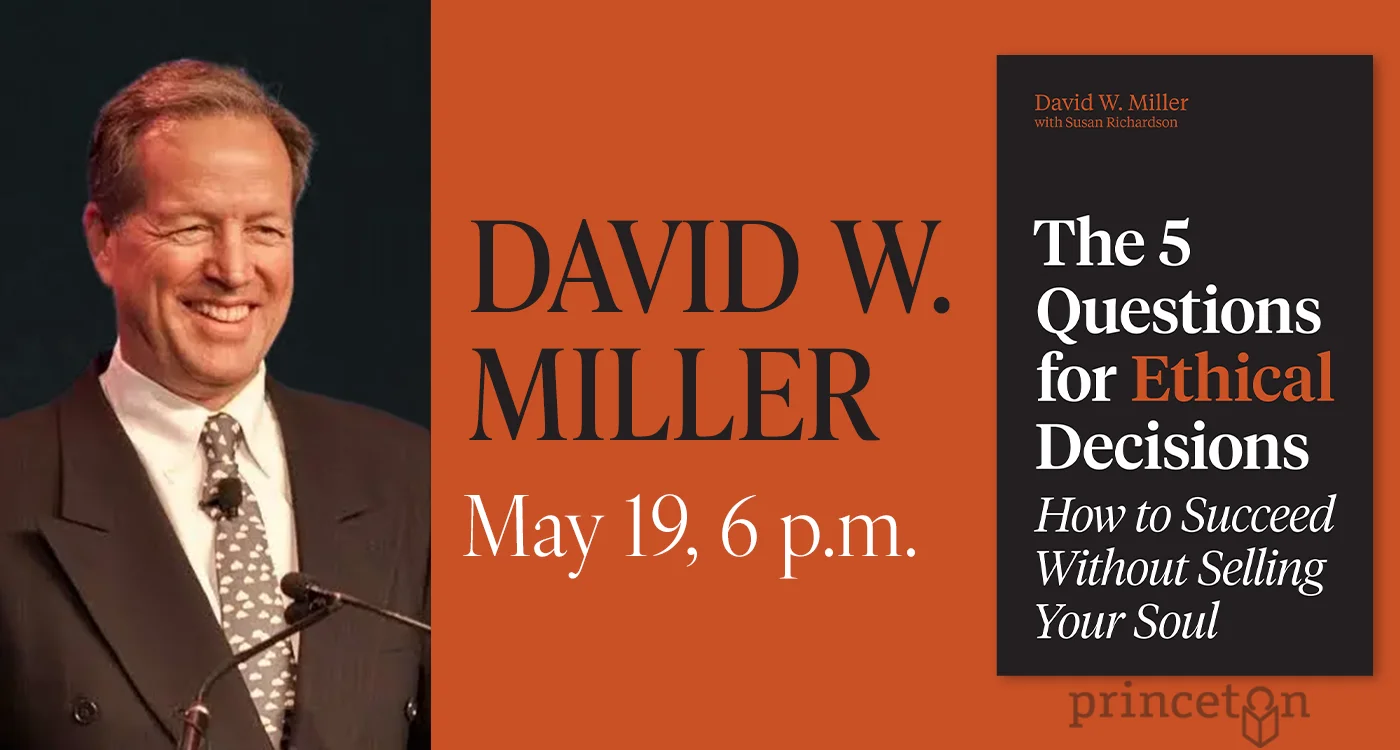 Graphic for event with author David W. Miller on May 19 at 6 p.m.