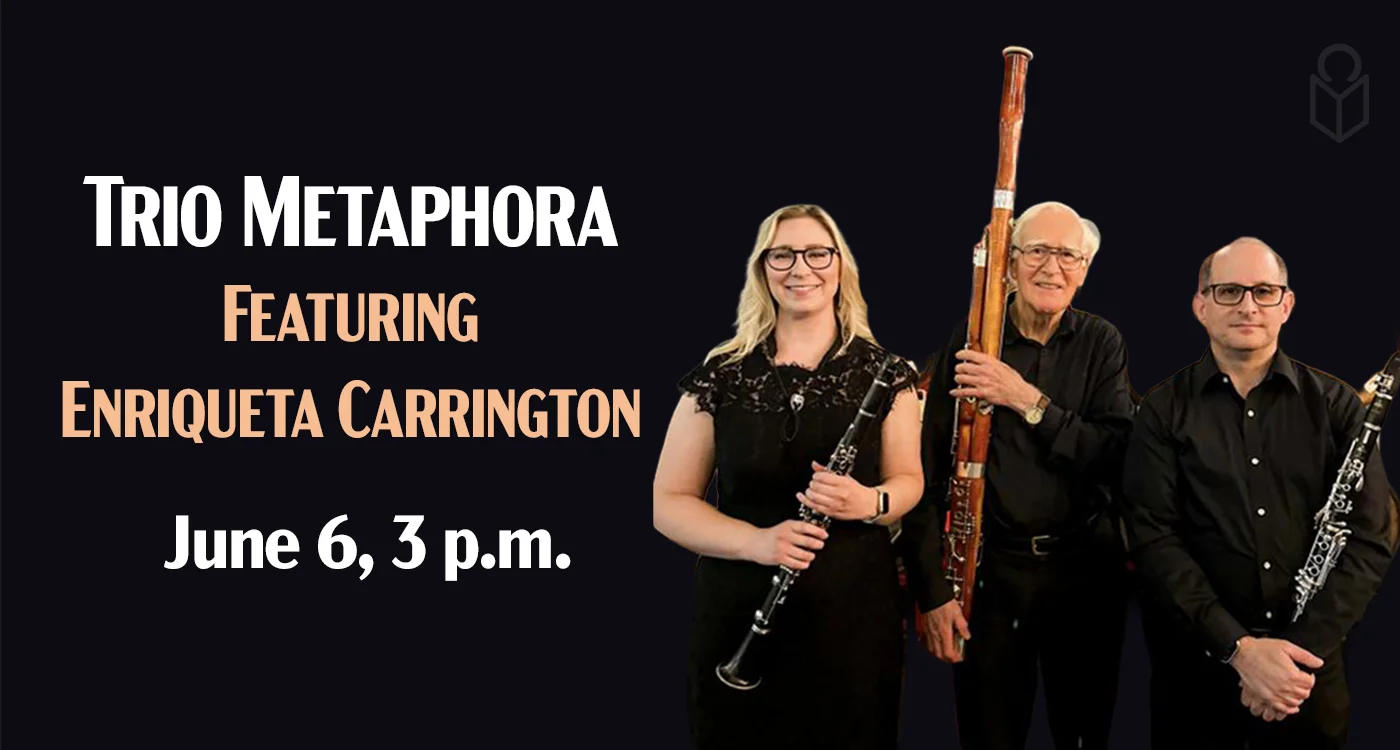 Trio Metaphora performing at the Princeton Public Library on June 6 at 3:00 p.m.