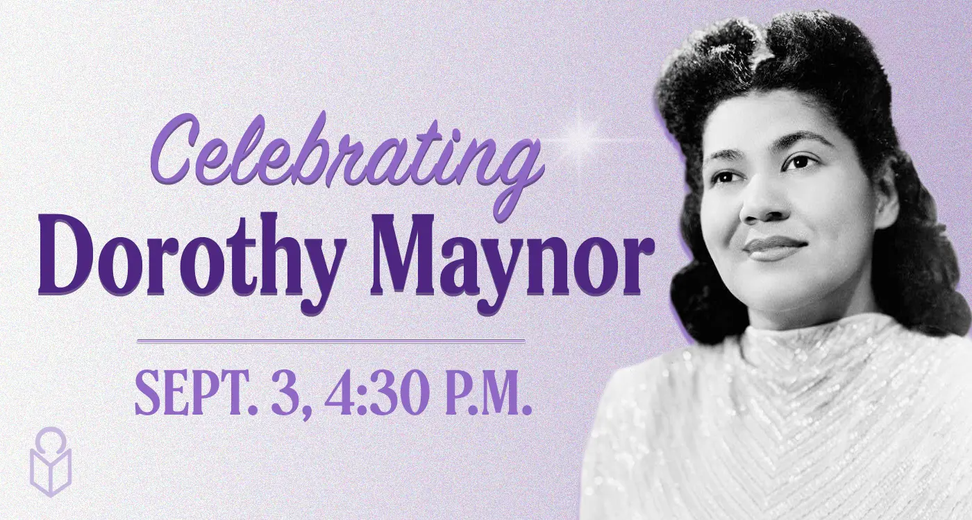 Image for Celebrating Dorothy Maynor at Princeton Public Library on September 3 at 4:30 p.m.