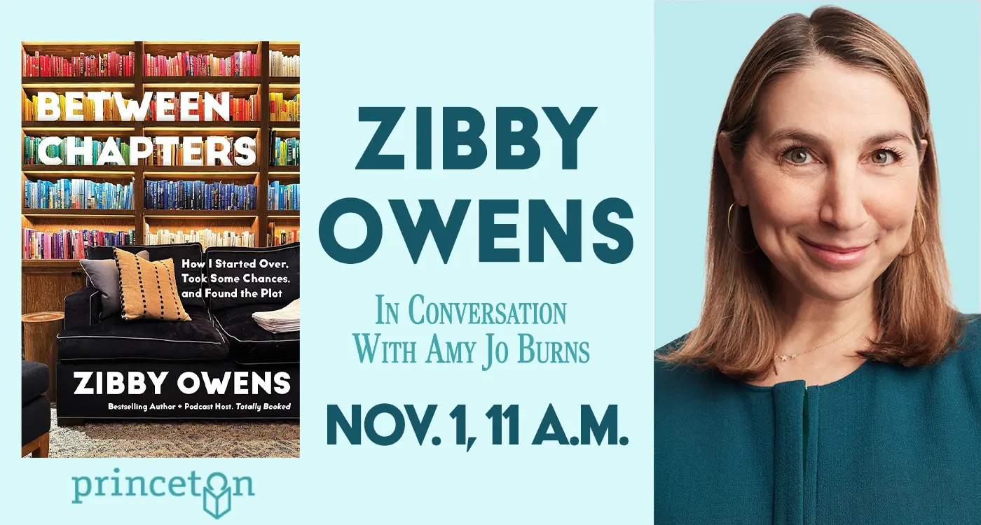 Image for author event with Zibby Owens at Princeton Public Library Nov. 1